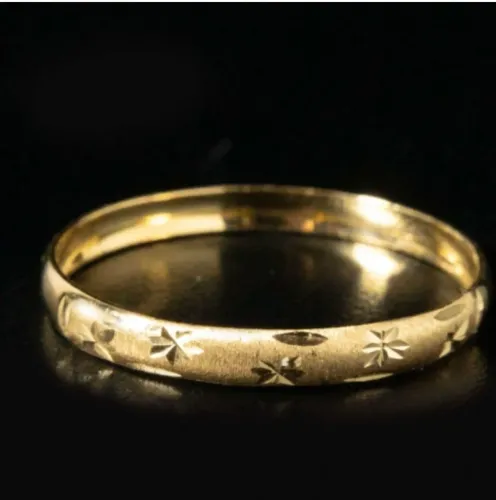 Anel de ouro 18k aro 22