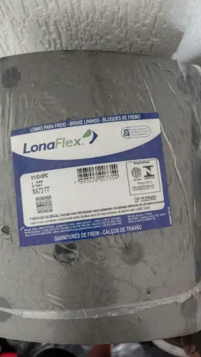 Lona de freio L227 para caminhão LONAFLEX - Jogo com 8 peças