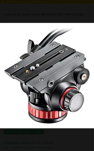 Cabeça de tripé hidráulico Manfrotto MVH502AH