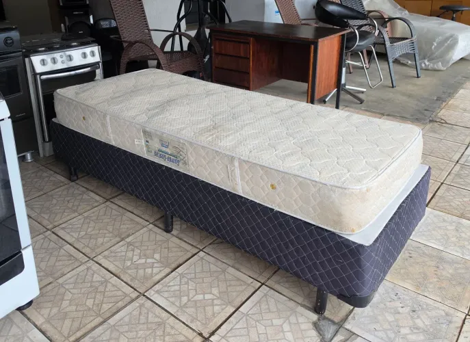 Cama Box Solteiro + Colchão Solteiro