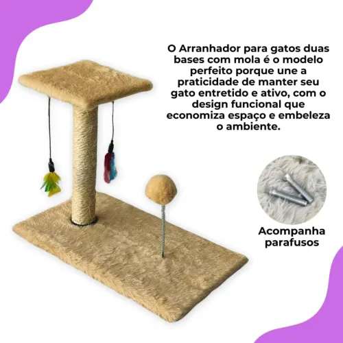 Arranhador Torre com Mola e Penas