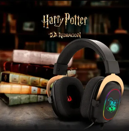 Headset Redragon Harry Potter Zeus Hogwarts Rgb Edição Especial