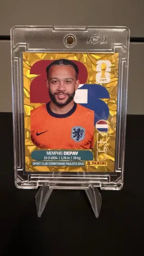 Figurinha Memphis Depay Gold Crumple Exclusiva EUA - Copa 2026 (NED 17)