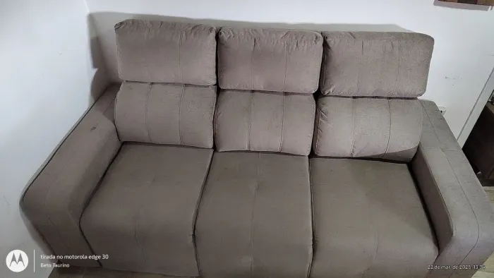 Sofá retrátil 3 lugares 