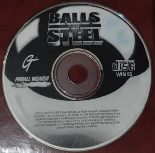 Jogo "Balls of Steel" PinBall Wizards - GT Interactive Software - Win 95 - 1997