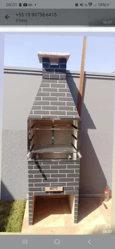Churrasqueira pré- moldada tijolinho, direto da fábrica! Pensou, perdeu!