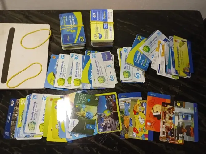 Lote cartões telefônicos sem estampa