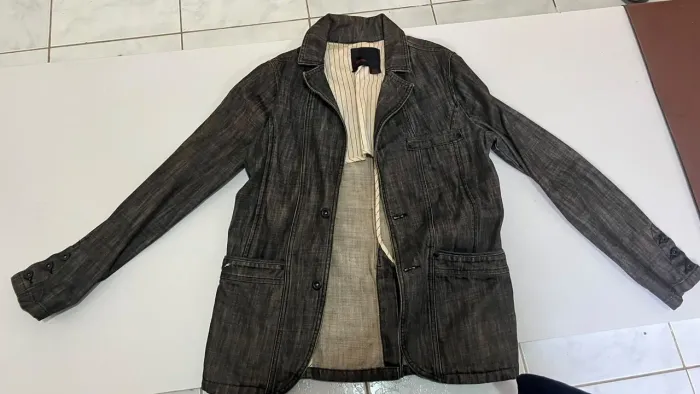 Jaqueta Jeans Masculina Zara Man Grafite / Casual Premium
