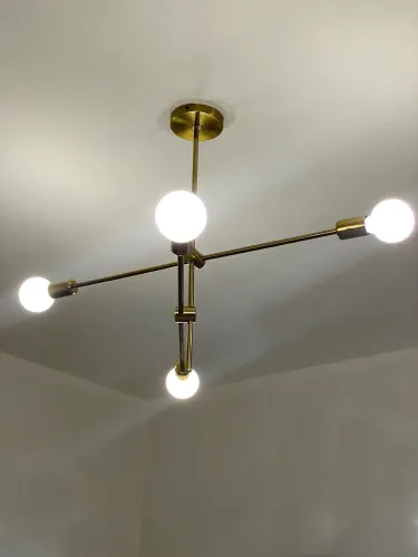 Lustre Pendente Sputnik Dourada