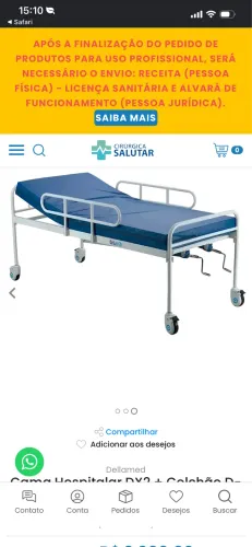 Vendo cama hospitalar