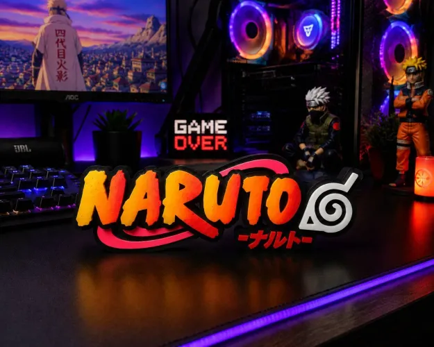 Placa decorativa Naruto logotipo 