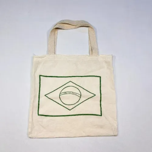 Sacola de Pano Cru 33x32 cm - Estampa ?Não Tá Fácil?