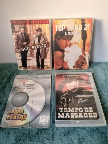 Lote 4 Dvds Donnie Brasco Top Gang 2 Tempo De Massacre