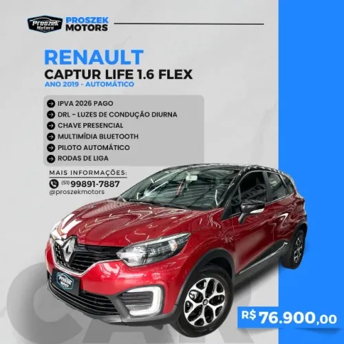 Renault Captur Intense 1.6 16V Flex 5P Aut. 2019