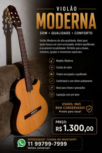 Violão nylon moderna
