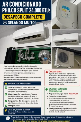 AR CONDICIONADO 24 MIL BTUS