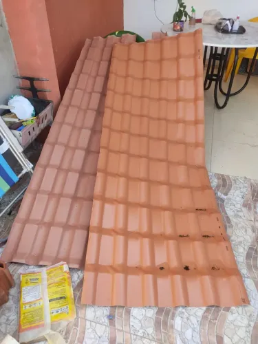 Telha de PVC  2,42x0.88 - 5 unidades <br>Marca AFORT