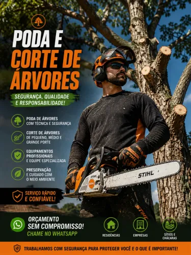 Corte e poda de árvore e cerca viva, fazemos a retirada do local