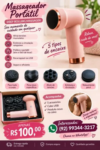 Massegeador portátil NOVO