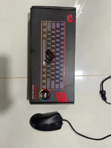 Teclado mini gamer e mouse gamer