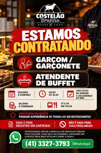 VAGA GARÇOM 