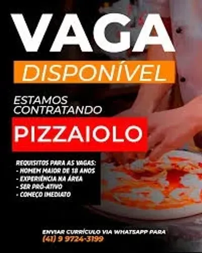 Pizzaiolo com experiêcia 