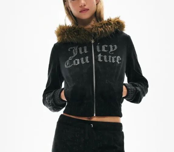 Jaqueta preta Bershka Juicy culture