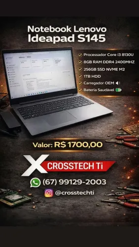 Notebook Lenovo Ideapad S145 Core i3 8130U