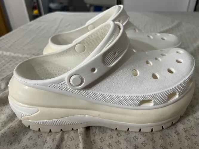 Crocs NOVA ORIGINAL com plataforma branca Tamanho 37/38 