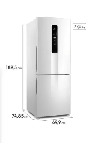 Geladeira Electrolux 488 Litros-Freezer 167L/Refrigerador 321L - Inverter/Inverse 110v