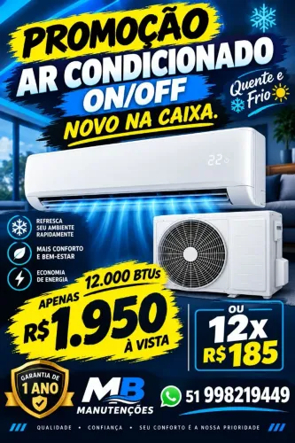 Ar condicionado split novo na caixa