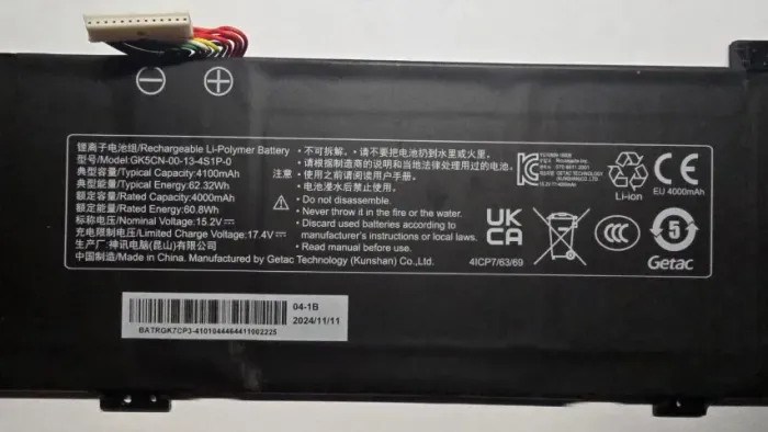BATERIA GK5CN-00-13-4S1P-0
