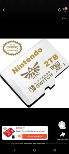 Cartão de Memória para Nintendo SWITCH 2TB