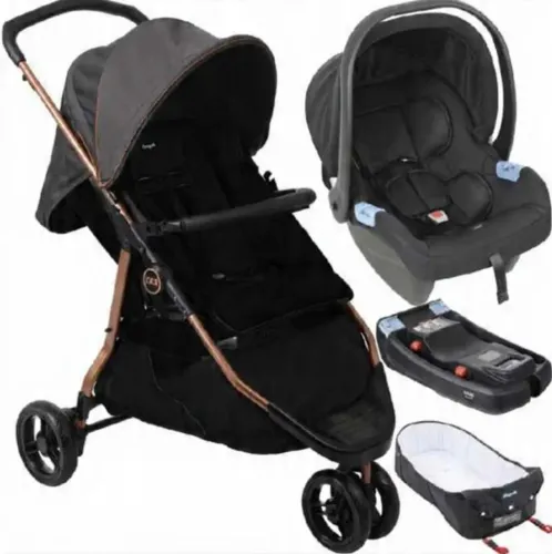 Carrinho de bebe com moises, bebê conforto e berco portátil 