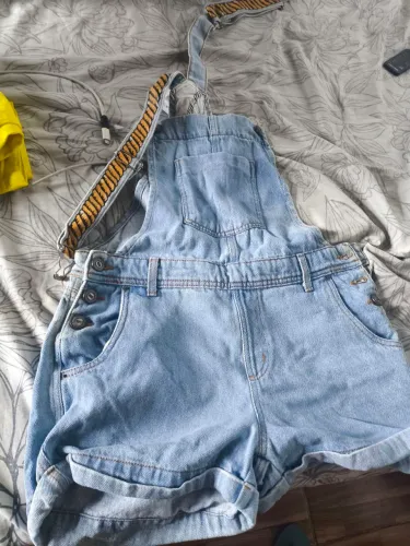Jardineira jeans barbie