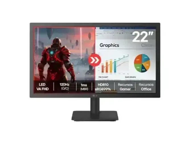 Monitor LG Gamer 22 FHD VA 120Hz 1MS HDMI