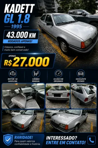 Chevrolet Kadett Gl/sl/lite/turim 1.8 (álcool) 1995