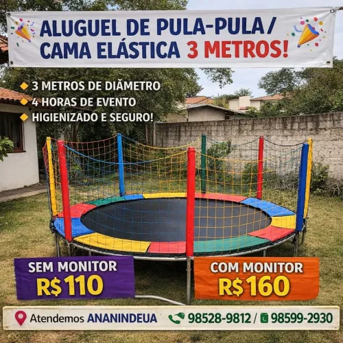 Aluguel cama elástica/pula-pula