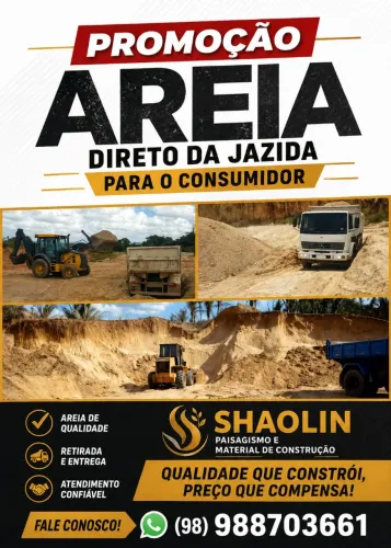 Areia promocional direto da jazida