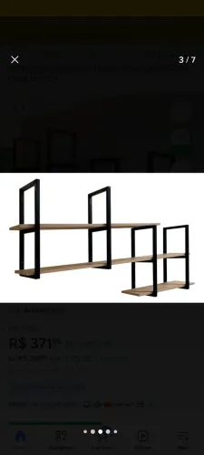 Suporte prateleira estilo industrial