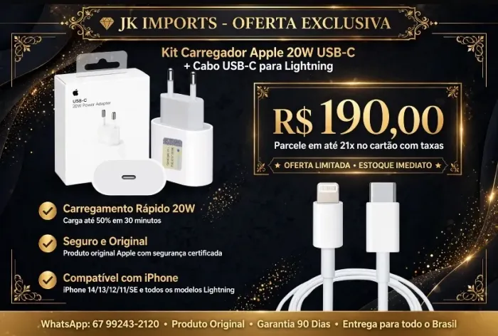Carregador novo vendo WhatsApp *