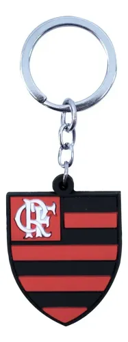 Chaveiro De Borracha Com Brasão De Time - Flamengo
