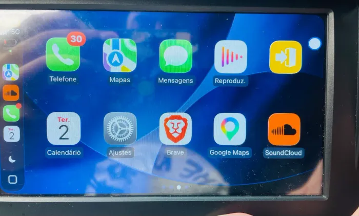 Central Multimídia Portátil P100 - CarPlay e Android Auto Sem Fio + Câmera de Ré