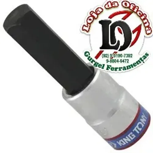 Soquete hexagonal ( allen) 14mm longo 1/2 - King Tony-KT403514