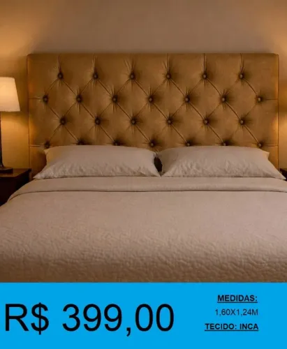 Cabeceira queen estofada veludo novidade - a pronta entrega