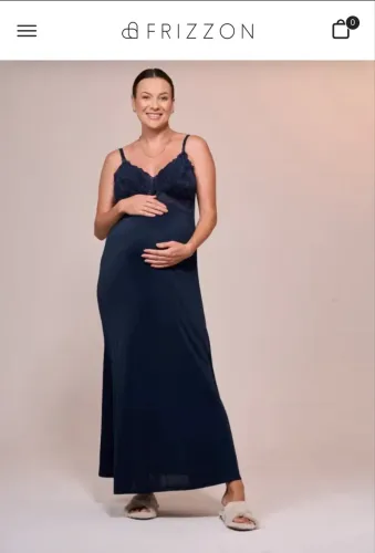 Camisola de amamentação longa 