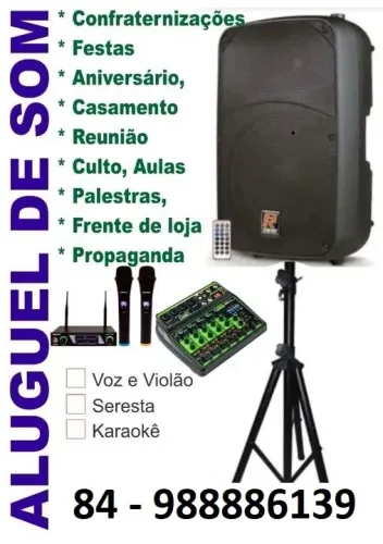 ALUGUEL DE SOM E MICROFONE