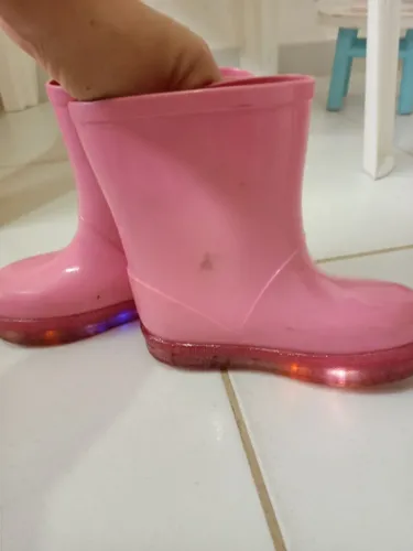 Bota rosa menina número 27