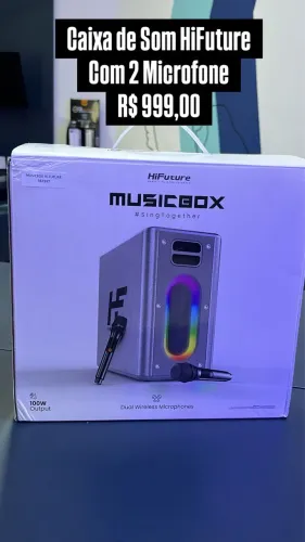 Caixa de Som HiFutere com 2 Microfones