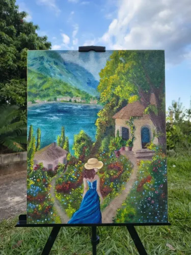 Quadro decorativo pintada a mão - Tranquillità